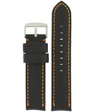22mm Stitched Silicone Watch Strap