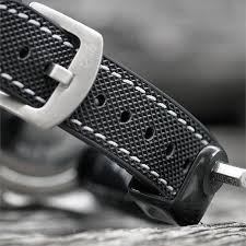 22mm Stitched Silicone Watch Strap