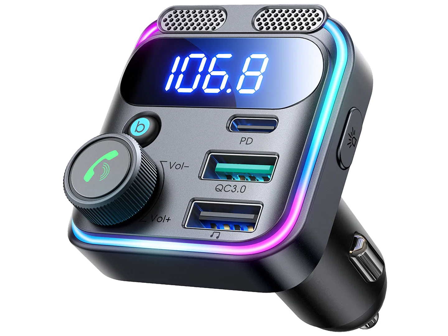 JOYROOM JR-CCB01 Dual-Mic Car Wireless FM Transmitter