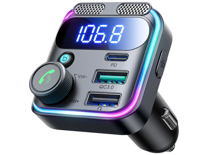 JOYROOM JR-CCB01 Dual-Mic Car Wireless FM Transmitter