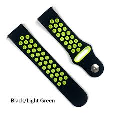 Two Colored Sport Silicone Watch Strap 22mm