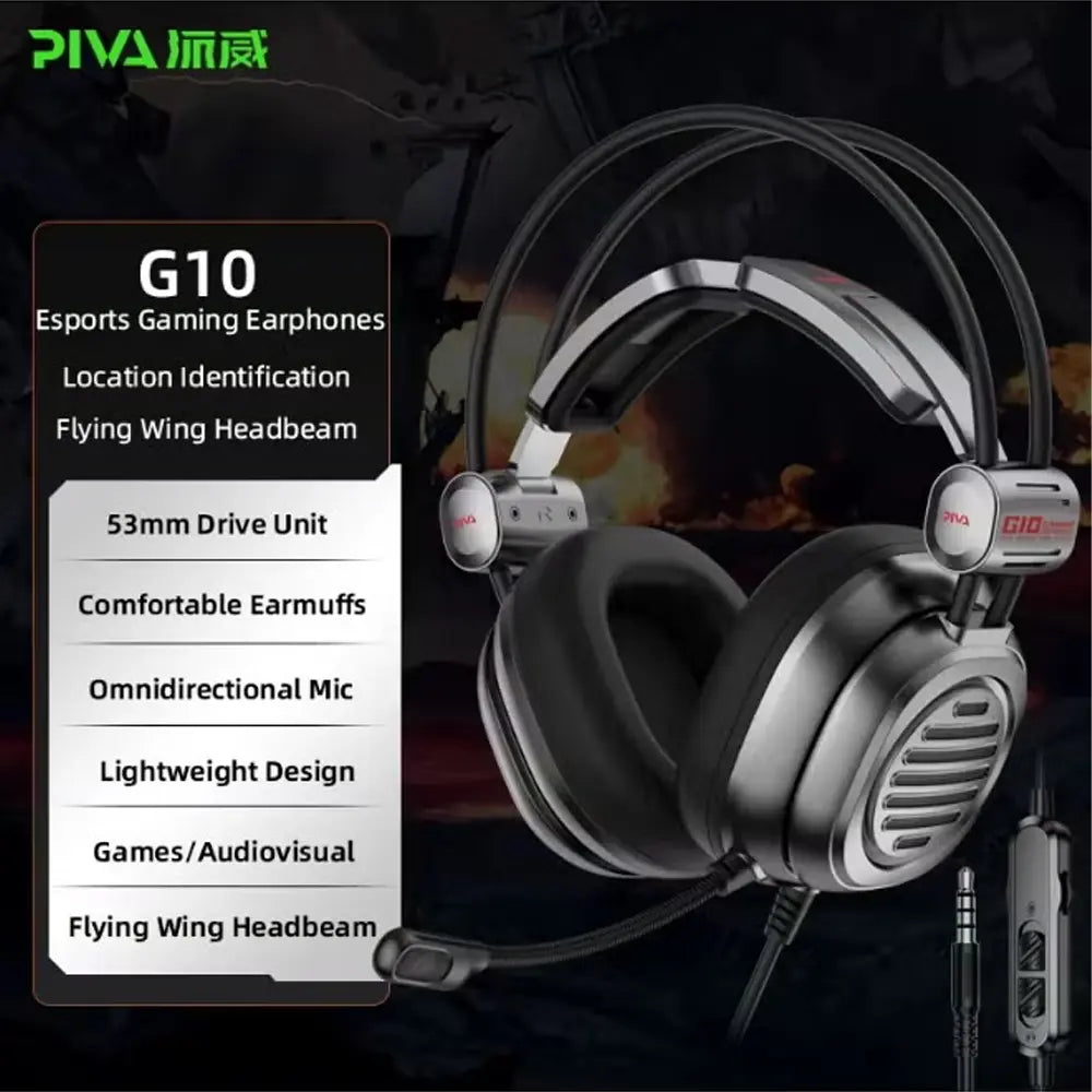 PIVA G10 Wired Headphones with 3.5mm AUX