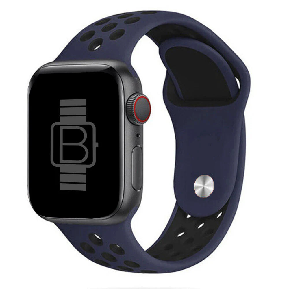 Two Colored Sport Silicone Watch Strap 22mm