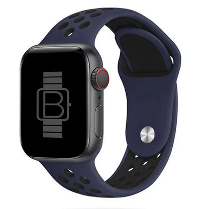 Two Colored Sport Silicone Watch Strap 22mm