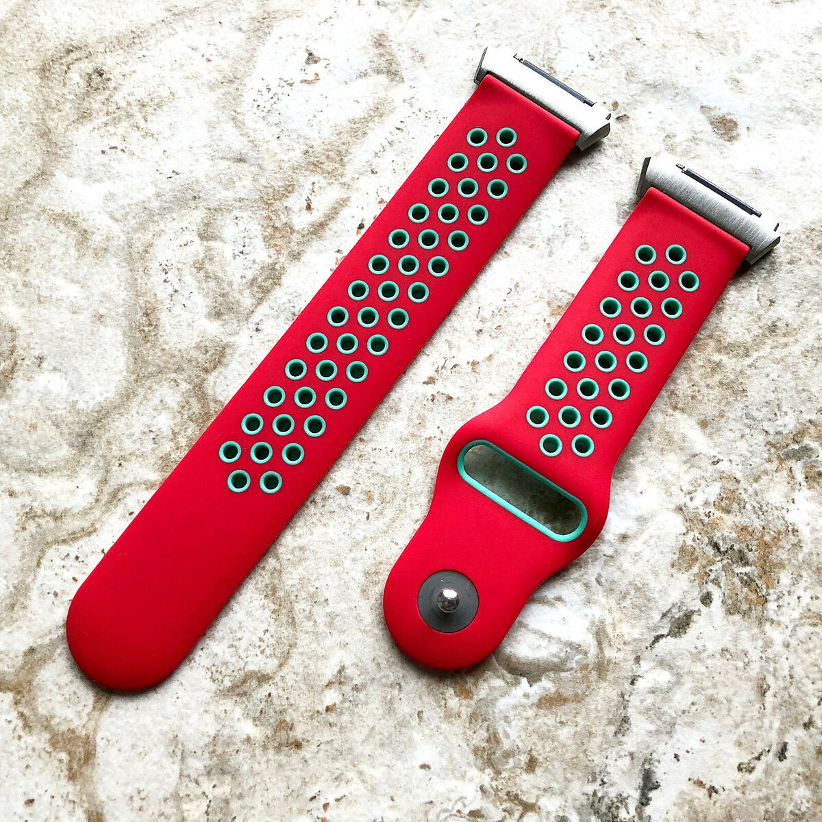 20mm Two Colored Sport Silicone Watch Strap
