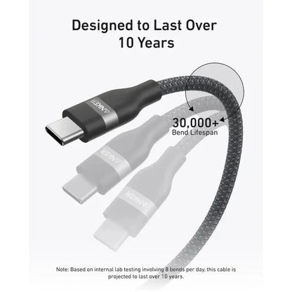 Anker USB C to USB C 240W Upcycled-Braided Fast Charging Cable