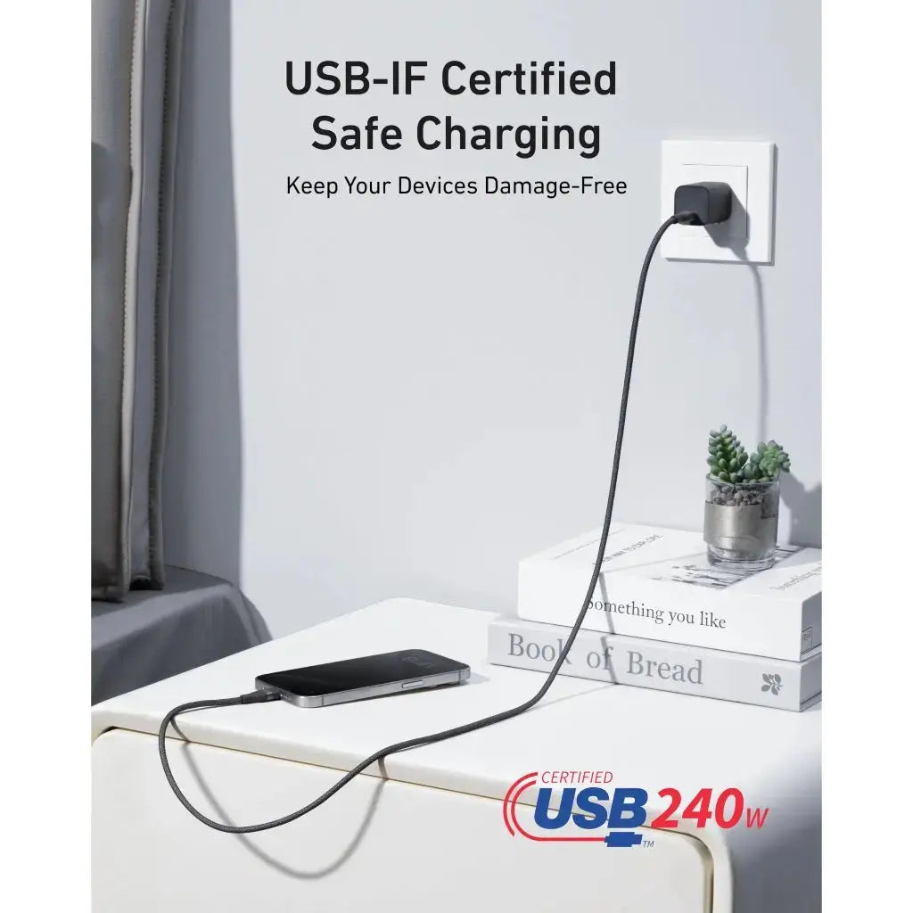 Anker USB C to USB C 240W Upcycled-Braided Fast Charging Cable